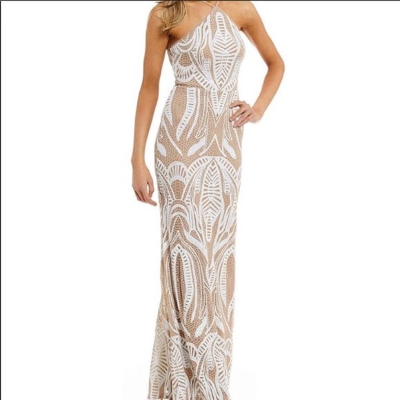 Gianni Bini Dresses & Skirts - Gianni Bini White Nude Sequin Dress